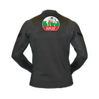 Tricou bărbați Suples negru cu fermoar scurt (Quarter-Zip)