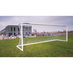 Poartă de fotbal "PRO" 3x2 m portabilă [profil oval AL 120x100], lacuită alb